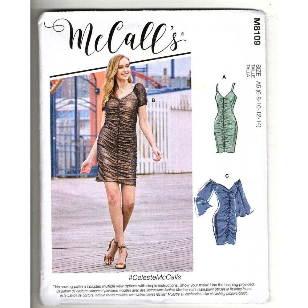 McCall's M8109 Misses 6 to 14 Cocktail Dress Uncut Sewing Pattern New
